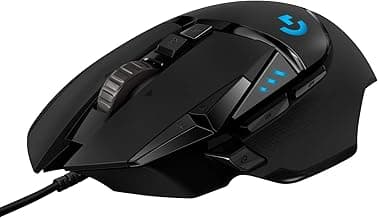Logitech G502 Hero High Performance Wired Gaming Mouse, Hero 25K Sensor, 25,600 DPI, RGB, Adjustable Weights, 11 Buttons, On-Board Memory, PC/Mac