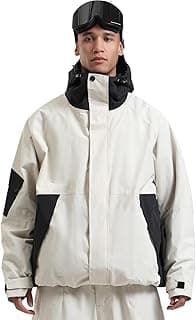 Mens Womens Ski Jacket Baggy Snowboard Coat Waterproof Shell Jacket Snow Hoodie Loose Fit For Winter Outdoor Sports