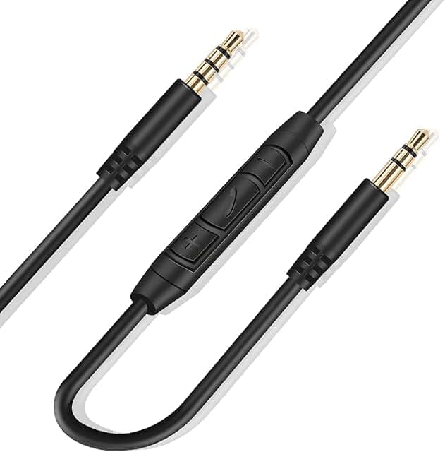3.5mm Replacement Audio Cable for Sony Headphones Wire Aux Cord Compatible with Sony WH-1000XM5 WH-1000XM4 WH-1000XM3 WH-XB910N WH-CH710N WH-CH720N MDR-1000X MDR-1AM2 with In-line Mic & Volume Control
