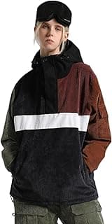 Ski Jacket Waterproof Windproof Snowboarding Men Women Insulated Warm Fabric