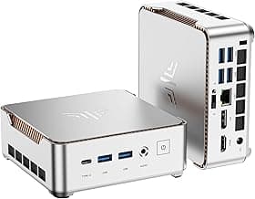 KAMRUI Pinova P2 Mini PC 16GB RAM 512GB SSD, AMD Ryzen 4300U(Beats 10110U/3500U/N150/N95,Up to 3.7 GHz)Mini Computers,Triple 4K Display/HDMI+DP+Type-C/WiFi/BT for Home/Business Mini Desktop Computers