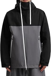 Mens Snowboard Jacket Ski Coat Women Waterproof Insulated Baggy Snowboard Coat Winter Hooded Mountain Hiking Warm