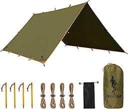 Free Soldier Waterproof Portable Tarp Multifunctional Outdoor Camping Traveling Awning Backpacking Tarp shelter Rain Tarp