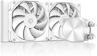 ID-COOLING FX240 PRO White Liquid CPU Cooler for Desktop - 240mm AIO Cooler, 2 x 120mm High-efficient Fans, Special CD Pattern Pump Header, Intel & AMD Compatible