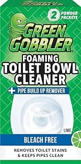 Green Gobbler 5-in-1 Foaming Toilet Bowl Cleaner + Pipe Build-up Remover, Enhanced Enzyme Formula, 2 Uses - Safe for Septic
