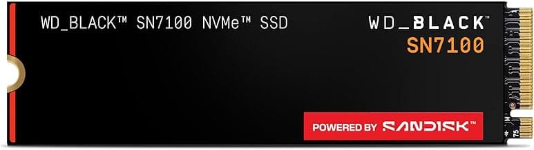 WD_Black SN7100 500GB NVMe SSD - Gen4 PCIe, M.2 2280, Up to 6,800 MB/s Read Speed, Next Gen TLC 3D NAND, for Laptops, Handheld Gaming Devices - WDS500G4X0E