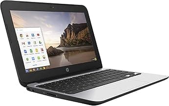 HP 11 G4 Chromebook Intel Celeron N2840 (2.16GHz) 4GB RAM Memory. 16GB SSD 11.6"" HD Screen Chrome OS, Black (Renewed)
