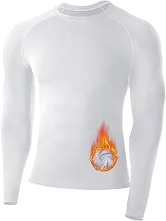 Men's Thermal Compression Shirt Fleece Lined Long Sleeve Thermal Shirts Athletic Base Layer Top Cold Weather Gear
