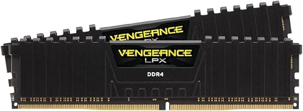 CORSAIR Vengeance LPX DDR4 RAM 32GB (2x16GB) 3200MHz CL16-20-20-38 1.35V Intel AMD Desktop Computer Memory - Black (CMK32GX4M2E3200C16)