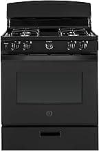 GE 30-Inch Freestanding Gas Range with 4 Sealed Burners, Standard Clean Oven, Black