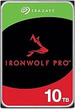 IronWolf Pro 10TB NAS Internal Hard Drive HDD –CMR 3.5 Inch SATA 6Gb/s 256MB Cache for RAID Network Attached Storage, Data Recovery Service – Frustration Free Packaging (ST10000NEZ008)