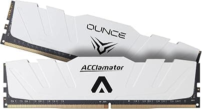 DDR5 32GB 5600MHz Ram（16GB×2）(PC4-44800) Desktop (DIMM) Computer Memory CL42 (5600MT/s XMP3.0/Expo) with Heatsink White Acclamator