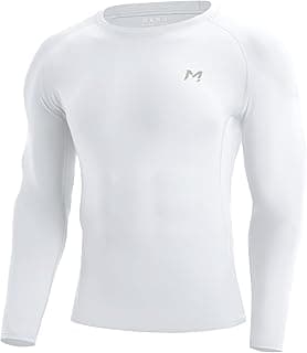 Mens Compression Shirt Long Sleeve Quick Dry Athletic Workout Gym T-Shirt SPF Running Top Sport Undershirt Base Layer