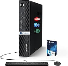 Lenovo Business Mini Desktop PC, AMD Processor, 8GB RAM, 256GB Storage(128GB SSD+ 128GB External), Dual Display Support, Wi-Fi, Bluetooth, USB & Ethernet Port, Windows 11 Pro, w/Keyboard & Mouse