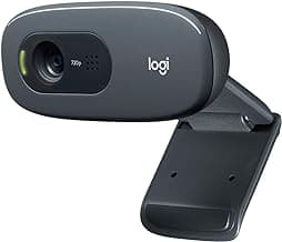 Logitech C270 HD Webcam, 720p, Widescreen HD Video Calling, Light Correction, Noise-Reducing Mic, Works with Zoom, Nintendo Switch 2’s New GameChat Mode, PC/Mac/Laptop/MacBook/Tablet - Black