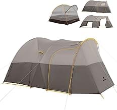 Naturehike KOTA 4/6/8 Person Camping Tent, Double Layer Waterproof 4 Person 6 Person 8 Person Tents for Camping, Large and Tall Family Tent with Vestibules Porch