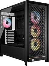 CORSAIR Frame 5000D RS ARGB Modular High Airflow Mid-Tower PC Case – 4X Pre-Installed RS ARGB Fans, InfiniRail™ Fan Mounting System, ASUS BTF, MSI Project Zero, Gigabyte Project Stealth – Black