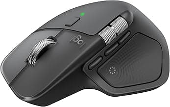Logitech MX Master 4, Ergonomic Wireless Mouse with Advanced Performance Haptic Feedback, Ultra-Fast Scrolling, USB-C Charging, Bluetooth, Windows, MacOS - Graphite