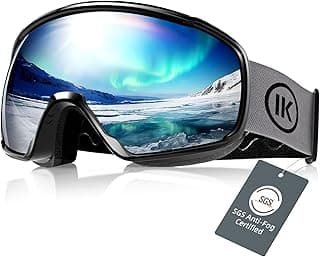 Innerking OTG Ski Goggles SGS Approved, Over Glasses Snow Snowboarding Winter Goggles Anti Fog for Adult, Youth, Men Women