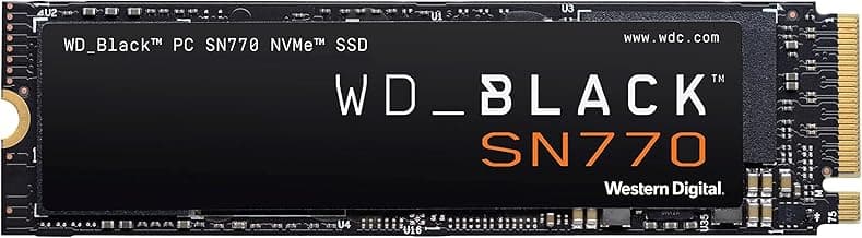 WD_BLACK 1TB SN770 NVMe Internal Gaming SSD Solid State Drive - Gen4 PCIe, M.2 2280, Up to 5,150 MB/s - WDS100T3X0E - [Previous Generation]