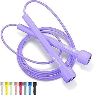 SPORTBIT Adjustable Jump Rope for Fitness and Exercise – Skipping Rope for Cardio, Boxing, and Weight Loss – Speed Rope perfect for Men & Women