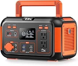 EBL Portable Power Station 300W(Peak 600W), 269.36Wh Lithium Battery Camping Solar Generator for Outdoor and Indoor Emergency Use