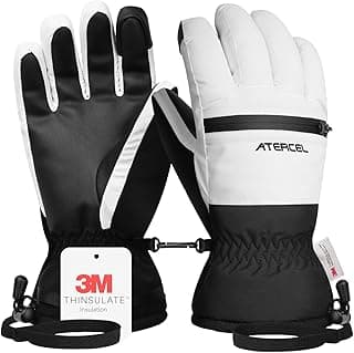 Waterproof Ski Gloves, Warm 3M Thinsulate Gloves, Touchscreen, for Men Women in Skiing, Snowboarding, Snowmobiling, Hiking