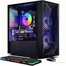 STGAubron Gaming PC Computer Desktop, Intel Core i5 up to 3.6G, Radeon RX 550, 16G RAM, 512G SSD, WiFi 6, BT 5.0, RGB Fan x2, Windows 11 Home