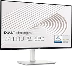 Dell S2425HS Monitor - 23.8 Inch, FHD (1920x1080) Display, 100Hz Refresh Rate 1500:1 Contrast Ratio, TÜV Rheinland Eye Comfort 4 Star, Integrated 2x5W Speaker, Height/Tilt/Swivel/Pivot - Ash White