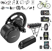 Mid Drive Motor Kit - 750W/1000W/500W/250W/350W Ebike Conversion Kit Upgraded BBS02B BBS-HD CAN Bus System with Digital Display &Ebike Battery (Fits 68-73mm/100mm/120mm BB)