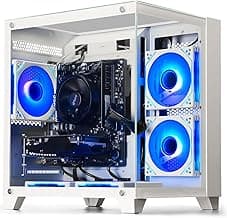 Prebuilt Gaming PC Desktop | Ryzen 5 6Cores 3.6G Up to 4.1G | RX 560 4G Graphics Card | 16G DDR4 RAM | 512G SSD | Wi-Fi 6 | Tower Computer White