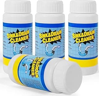 Sink and Drain Cleaner Powder Kit: Fast-Acting Clogged Pipe Opener for Kitchen Bathroom Pipes and Floor Drains - Drain Clog Remover for Routine Home Plumbing Maintenance (400 g)