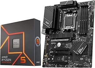 MSI PRO B650-P WiFi Motherboard with AMD Ryzen 5 7600X 6-Core Desktop Processor (AMD AM5, ATX, DDR5, PCIe 4.0)