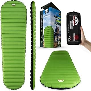 Ultralight ApolloAir [500g] Camping Sleeping pad - Gear Doctors ApolloAir-Compact, Warm 5.2 R-Value 4 Season Air Mattress, Perfect for Backpacking, Hiking - Lightweight Inflatable & Compact Sleep Pad