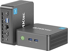 GMKtec Mini PC Computers Intel N95 Processor (Turbo 3.4GHz) 8GB DDR4 256GB SSD Desktop Computer 4K Dual HDMI Display/3x USB3.2/WiFi 5 BT5.0/RJ45 Ethernet Nucbox G3S