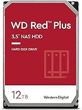 12TB WD Red Plus NAS Internal Hard Drive HDD - 5400 RPM, SATA 6 Gb/s, CMR, 256 MB Cache, 3.5" - WD120EFAX