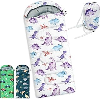 Kids Sleeping Bags - Camping Sleeping Bags with Carry Bag - Compact Sleeping Bag for Hiking, Backpacking 3 Season Warm & Cool Weather, Lightweight Waterproof Outdoor Travel for Boys Girls