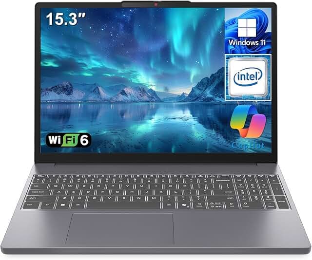 Lenovo Laptop Computer, 15" FHD+ IdeaPad Slim 3, Intel 8-Core i5-13420H (Up to 4.6GHz), 8GB DDR5 RAM, 512GB PCIe SSD, Numeric keypad, Copilot AI, Microsoft Office 365, Win 11 Home, Dark Grey