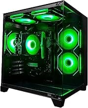 Gaming PC Desktop, AMD Ryzen 7 5700G 3.8GHz, 16GB DDR4 3200MHz RAM, 1TB NVMe SSD, 550W Bronze Power Supply, ARGB Fans,Tower Computer for Office,Light Gaming,Photo Editing