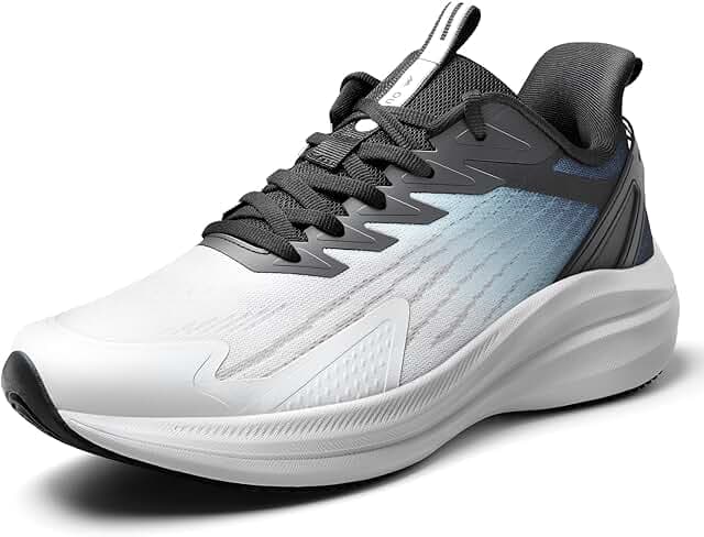 Men's Road Running Shoes Lightweight Cushioning Athletic Walking Sneakers - Comfortable Non Slip Jogging Outdoor Gym Workout Tennis Shoes Active5K