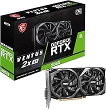 msi Gaming GeForce RTX 3050 8GB GDRR6 Boost Clock: 1807 MHz 128-Bit HDMI/DP PCIe 4 Torx Twin Fans Ampere OC Graphics Card (RTX 3050 Ventus 2X XS 8G OC)