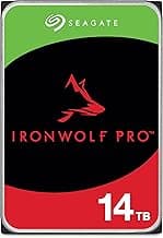 IronWolf Pro, 14 TB, Enterprise NAS Internal HDD –CMR 3.5 Inch, SATA 6 Gb/s, 7,200 RPM, 256 MB Cache for RAID Network Attached Storage (ST14000NT001)