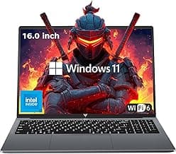 Laptop, 16GB DDR4 512GB SSD Laptop Computer, 16.0inch Windοws 11 Laptop with Ιntel 12th Quad-Core Processor(Up to 3.4GHz), 1920P FHD Display, WiFi 6, USB3.2, Type_C
