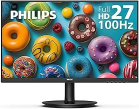Philips 271V8LB 27" Framless Full HD (1920 x 1080) 100Hz Monitor, VESA, HDMI x 1, VGA Port x1, Eye Care, 4 Year Advance Replacement Warranty