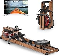 JOROTO Water Rowing Machines for Home, Foldable Rowing Machine with 400LBS Weight Capacity, Dedicated Monitor & Bluetooth APP, Large Water Tank & Comfortable Seat for Immersive Water Rower
