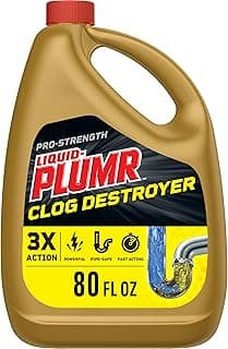 Clorox Liquid-Plumr Pro-Strength Clog Destroyer, Liquid Drain Cleaner, 80 Fluid Ounces (Package May Vary)
