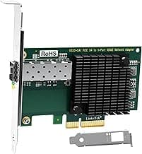 X520-DA1 10Gb/s SFP+ Fiber Port Ethernet Adapter for NAS & Desktop PCs. PCIE x4 Interface to 10Gb/s SFP+ Fiber Port NIC Card for Gaming, Intel 82599 10Gbps Ethernet Controller (X520-DA1)