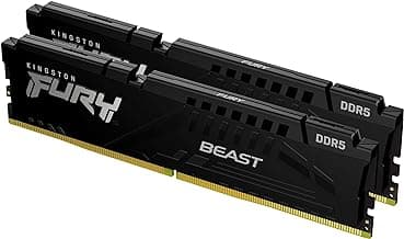 Kingston FURY Beast 32GB (2x16GB) 6000MT/s DDR5 CL30 Desktop Memory | AMD EXPO | Kit of 2 | KF560C30BBEK2-32