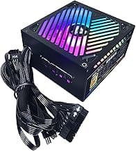 Apevia ATX-PM850W Premier 850W (No PCIe 5.0 & Gen 5 12VHPWR Connector) 80+ Gold Certified Active PFC ATX Semi-Modular Gaming Power Supply with 366 RGB Light Modes