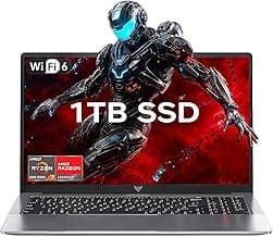 Gaming Laptop, 1TB NVMe SSD 16GB RAM Laptop Computer with AMD Ryzen 7 5825U(8C/16T, Up to 4.5GHz), 15.6inch Windows 11 Laptop, Radeon RX Vega 8 Graphics,WiFi 6 for Creative & Business